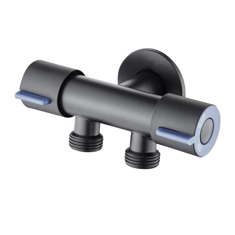 1 In 2 Out Angle Valve Cleaning Wall Hung Toilet Bidet Sprayer Shattaf Double Handle Shunt Faucet Diverter