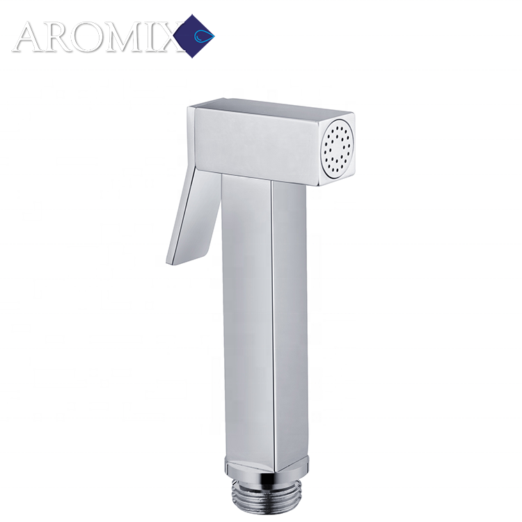 Toilet WC Handheld Spray Jet Shattaf With Angle Valve Brass Chrome Bathroom Shattaf Set