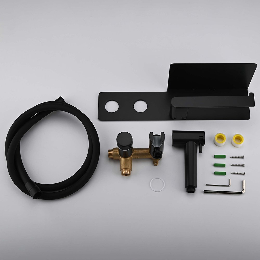 Toilet companion one in two out three-way angle valve washing machine faucet stainless steel spray gun set