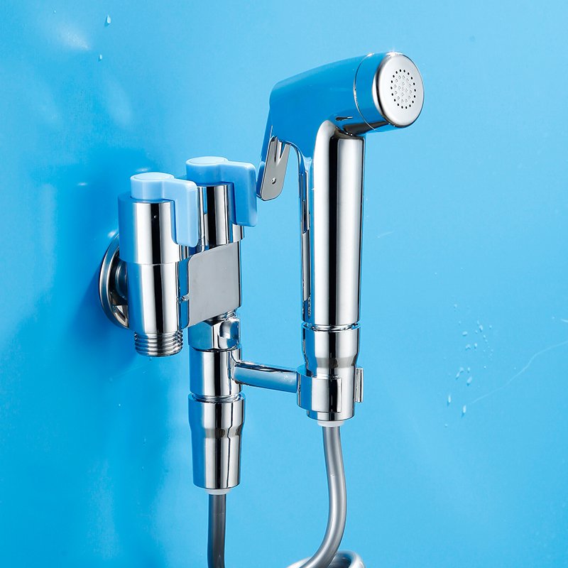 Bathroom high-pressure toilet spray gun women's washer one in 2 out toilet spray with multi-belt spray valve