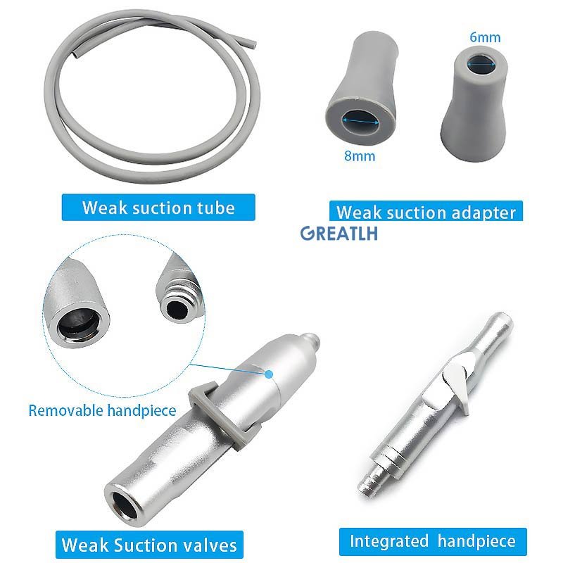 Dental Handpiece Hose Tube Fit Saliva Ejector Suction Valves Strong HVE Detachable for Weak SE Tip Adaptor