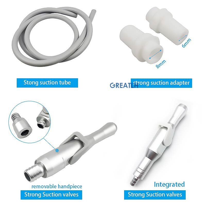 Dental Handpiece Hose Tube Fit Saliva Ejector Suction Valves Strong HVE Detachable for Weak SE Tip Adaptor