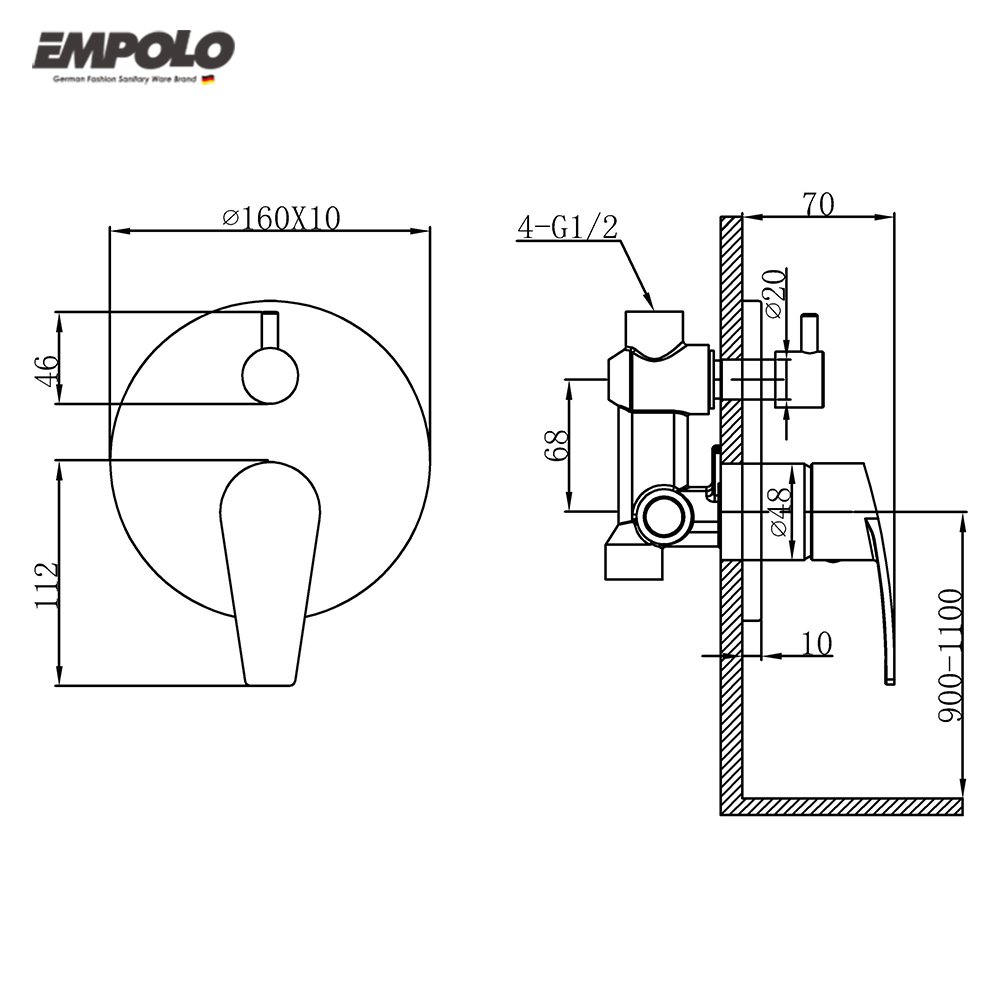 Jiangmen Factory High Quality Bathroom Shower Mixer valve