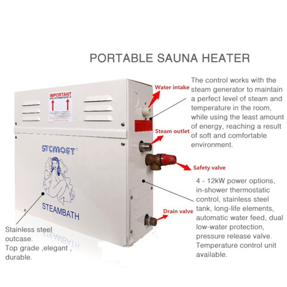 STCMOET Wet steam spa sauna 9kw steam generator for sauna room