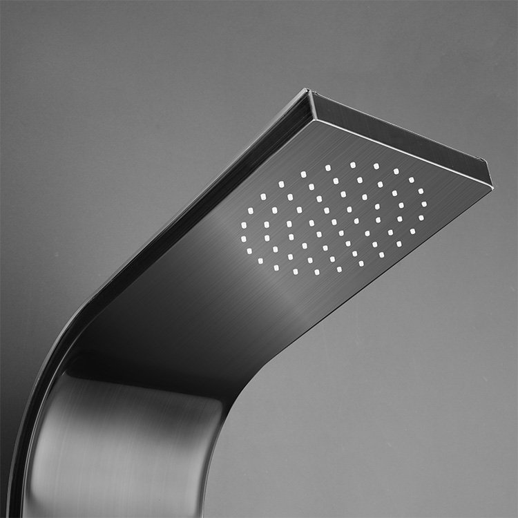 Wholesale New Design Wall Mounted Bathroom Shower Panels with Chrome Finish Brass & Stainless Steel Columns Jet Spray for Hotels