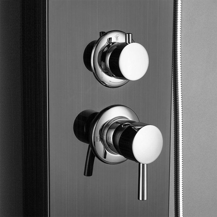 Wholesale New Design Wall Mounted Bathroom Shower Panels with Chrome Finish Brass & Stainless Steel Columns Jet Spray for Hotels