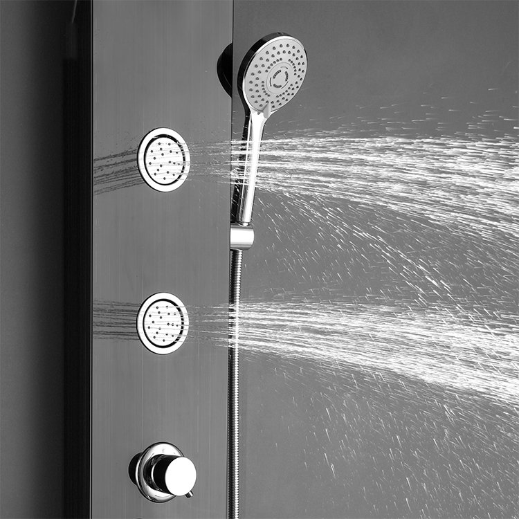 Wholesale New Design Wall Mounted Bathroom Shower Panels with Chrome Finish Brass & Stainless Steel Columns Jet Spray for Hotels