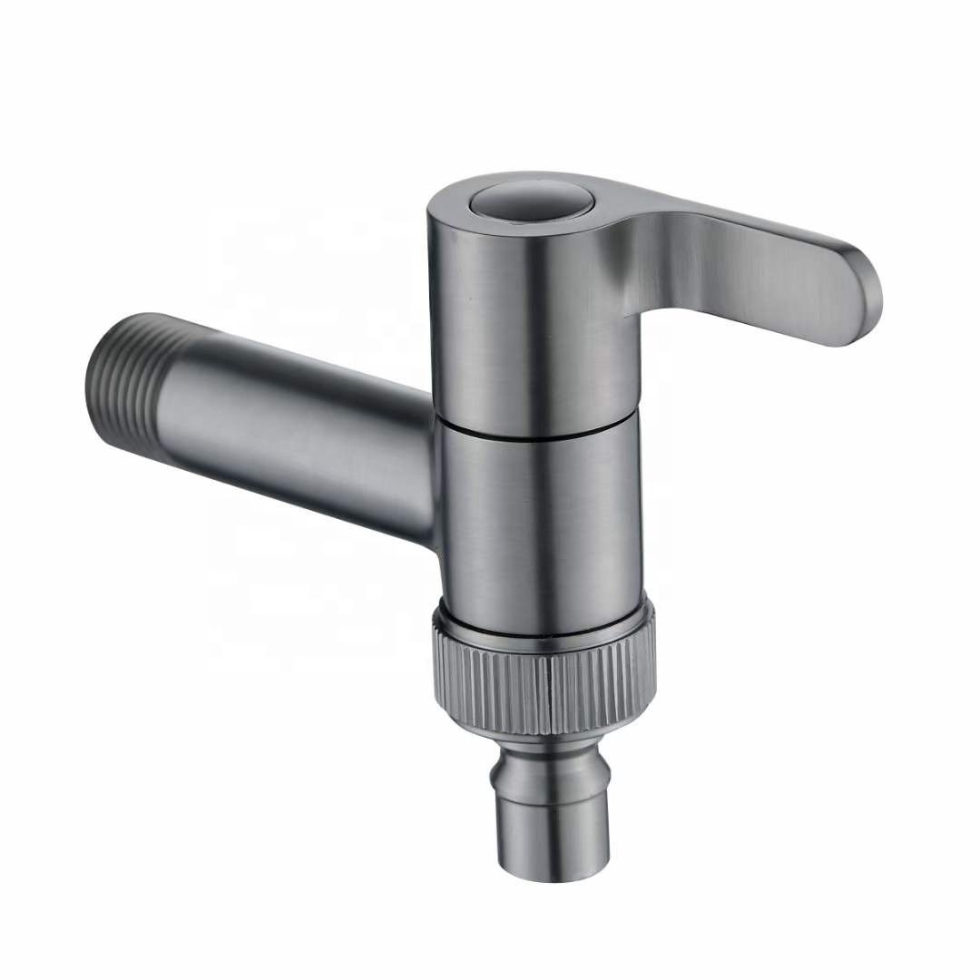 Brass Body Double Handle Angle Valve Shunt 2 Way Faucet Diverter With Spry Gun Set