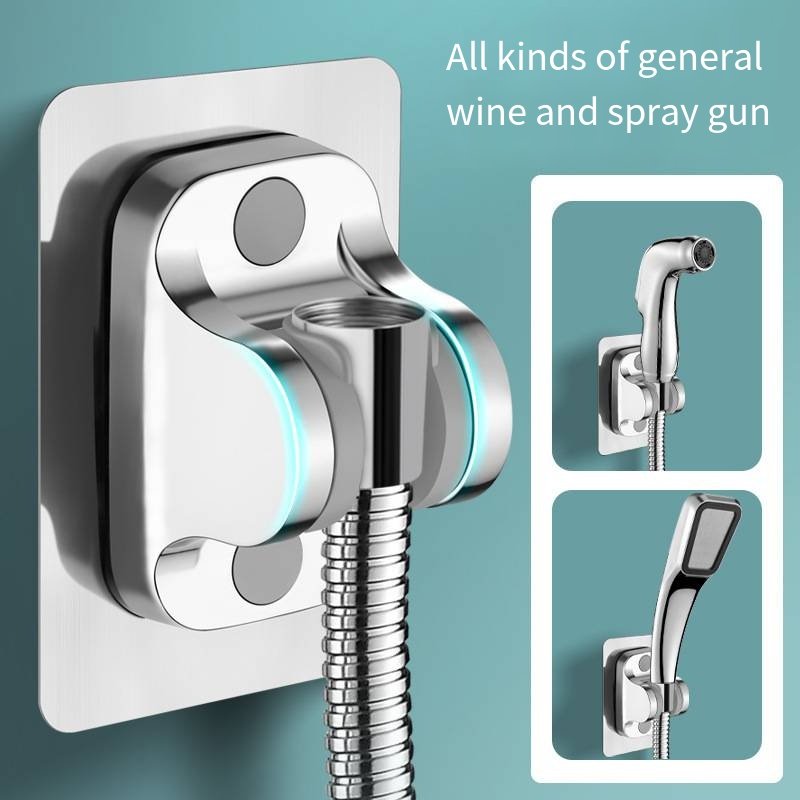 Modern Adjustable Spray Head Shower Bracket Universal Artifact Accessory Ceramic Valve Core Punch-Free Bathroom Wall Fixed Base