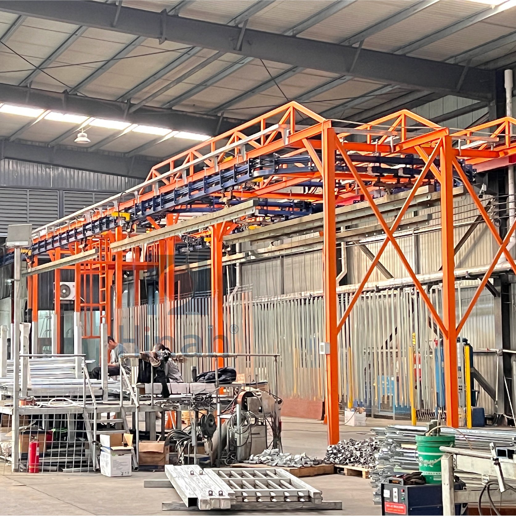 Manual/Automatic powder spray coating system for Aluminum tubes/Steel pipes/Gates/ Fire Boxes