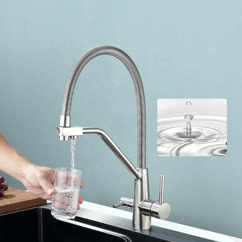 LULUMOM 3 Way Kitchen Tap with Water Filter Faucet Pull Down Kitchen Sink Mixer Tap Water Purifier Kitchen Sink Faucet