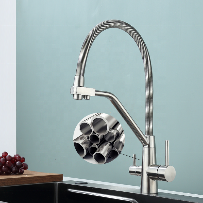 LULUMOM 3 Way Kitchen Tap with Water Filter Faucet Pull Down Kitchen Sink Mixer Tap Water Purifier Kitchen Sink Faucet