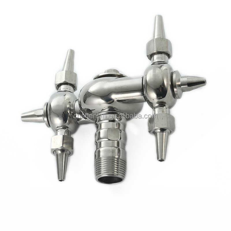 304 Stainless Steel Tri Clamp 1.5" to Tri Clamp 2" 2.5" 3" Tank Rotating CIP Spray Ball Tri Clover Compatible Cleaning Ball