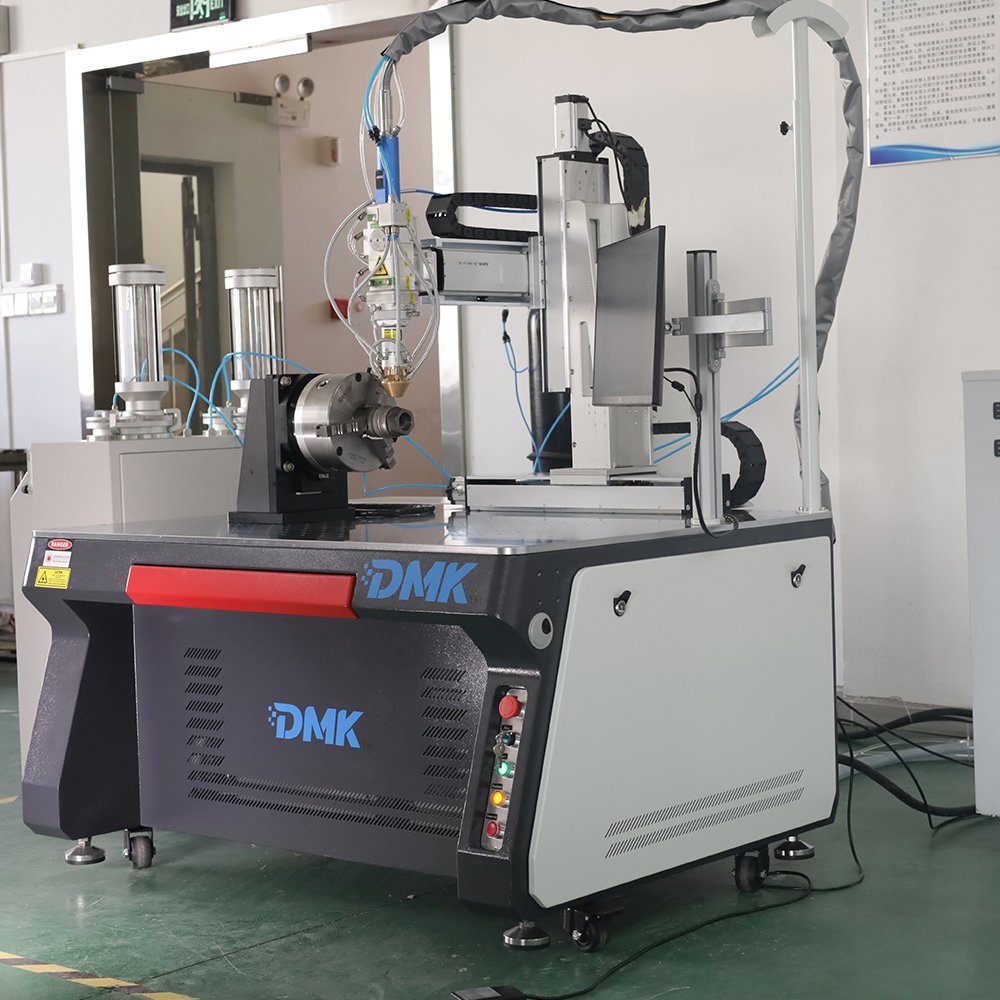 DMK 3kw fiber laser cladding machine double power feeding machine