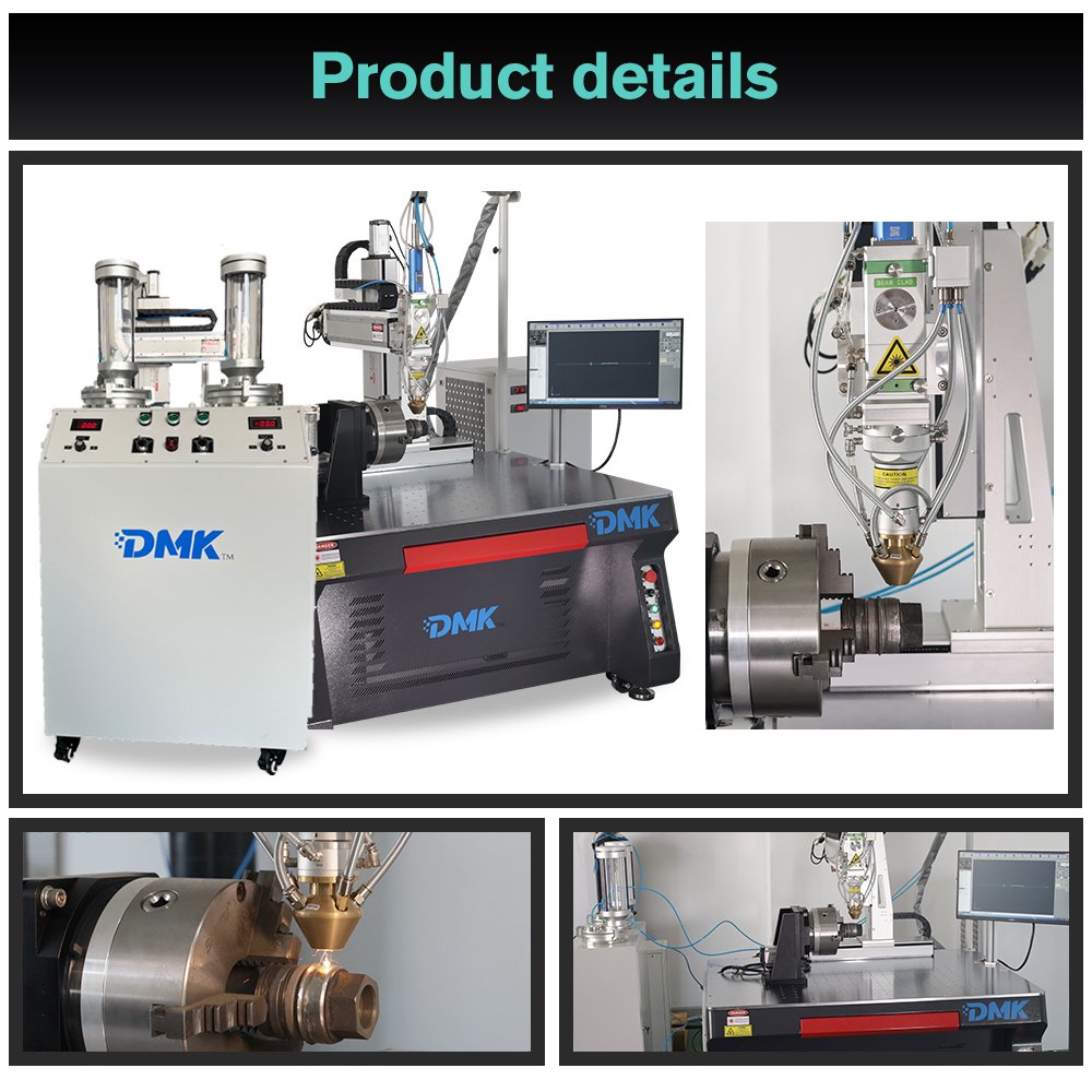 DMK 3kw fiber laser cladding machine double power feeding machine
