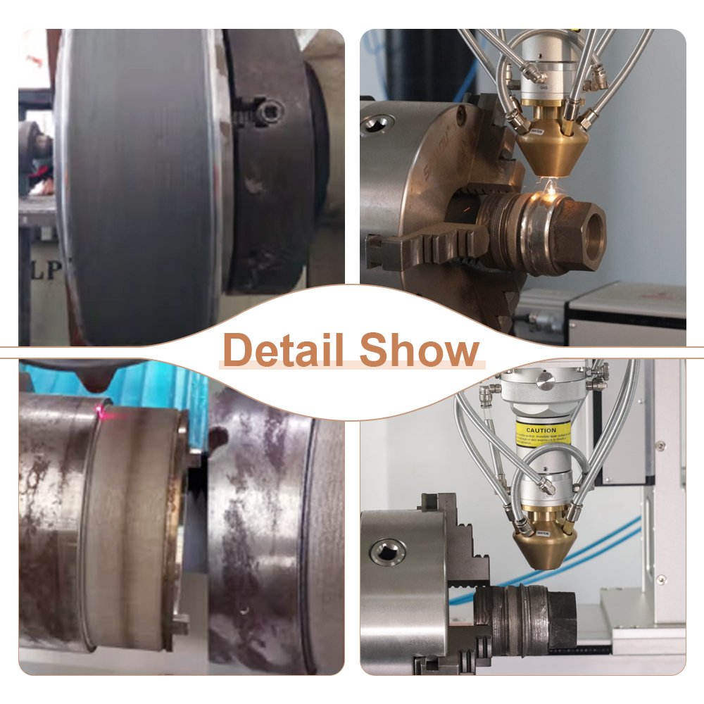 DMK 3kw fiber laser cladding machine double power feeding machine