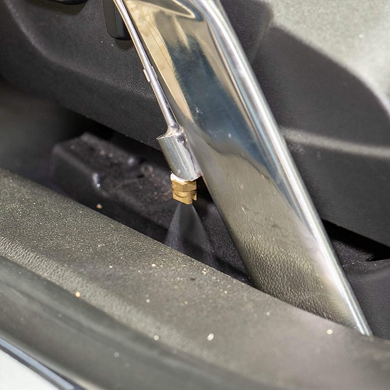 Aluminum Carpet Cleaning Tool Internal Spray Crevice Tool with Brass Valve