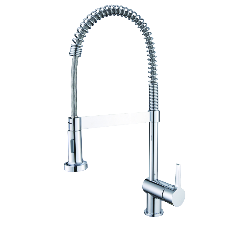 Modern Single-Handle Deck Mounted Pull-Out Pull Spray Thermostatic Kitchen Faucet Stainless Steel Material Ceramic Valve Core