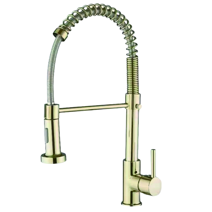 Modern Single-Handle Deck Mounted Pull-Out Pull Spray Thermostatic Kitchen Faucet Stainless Steel Material Ceramic Valve Core