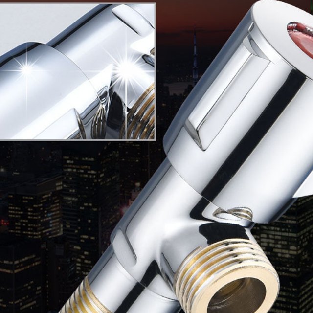 Angle valve pure copper 304 stainless steel large flow one in two out three-way cold and hot all copper triangle valve