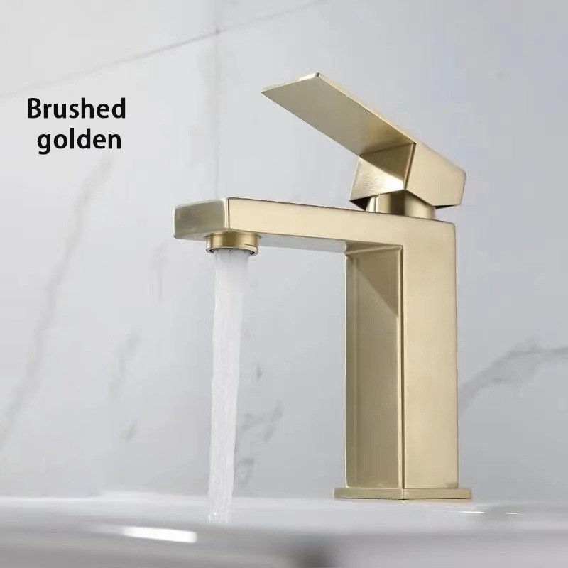 Copper basin faucet household bathroom wash faucet basin wash basin hot and cold water faucet