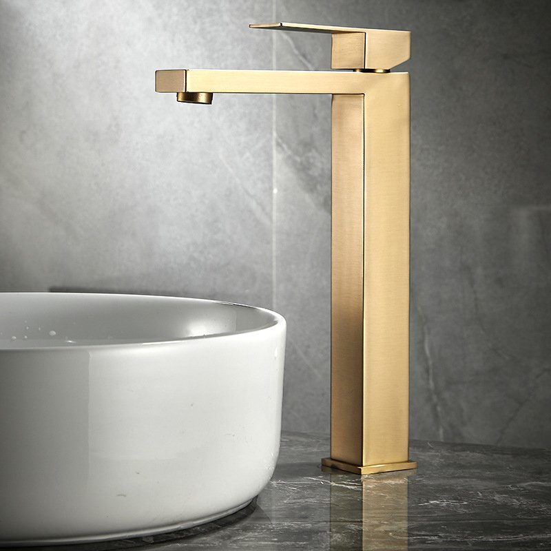 Copper basin faucet household bathroom wash faucet basin wash basin hot and cold water faucet