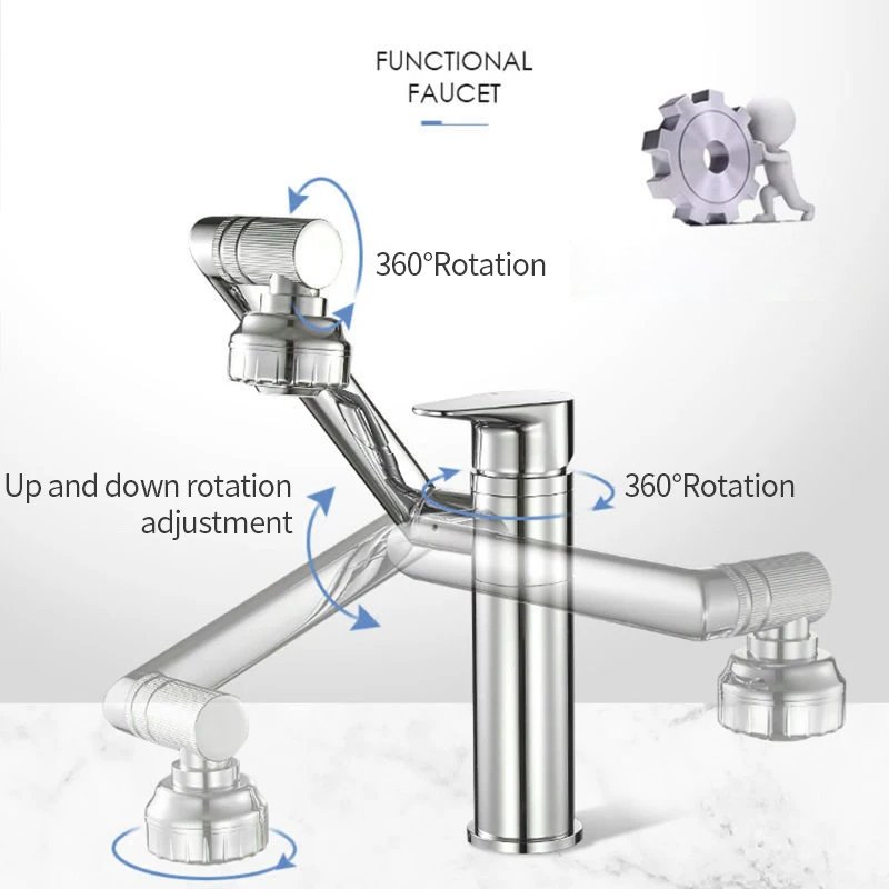 Cheap Universal Rotary Cold and Hot Washbasin Faucet