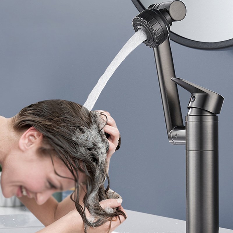 Cheap Universal Rotary Cold and Hot Washbasin Faucet