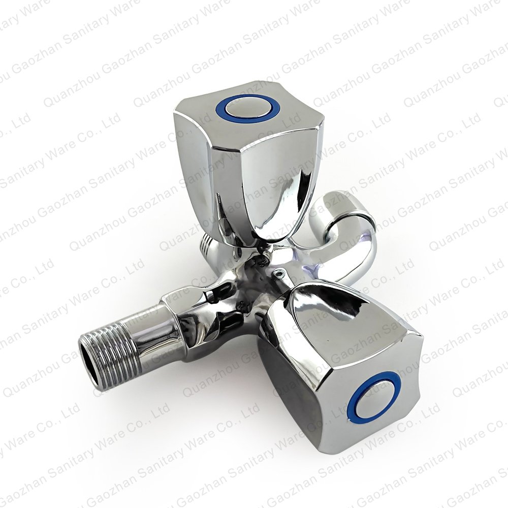 Durable 1 in 2 out Multi-functional Water Double Handle Faucet Outdoor Garden Washing Machine Mop Tap