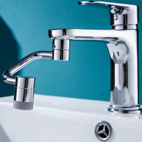 long neck 1080 degree swivel chrome kitchen and basin faucet rotate nozzle aerator spray