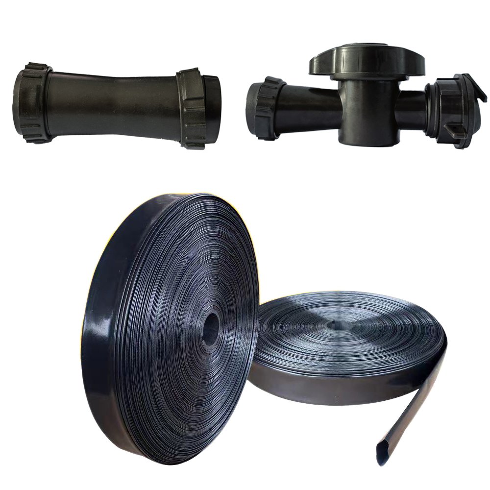 Farm sprinkler irrigation system layflat hose micro rain pipe connectors latch female header fitting offtake valve laser spray