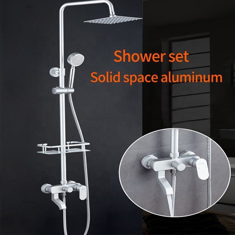 2024 Latest Piano button Shower Mixer Set Bathroom Shower 304 Stainless Steel Faucet Shower Set