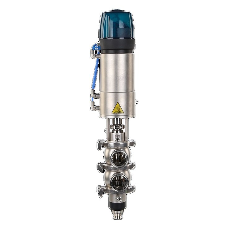 Sanitary Stainless Steel Pneumatic Clamped Double Seat Mixing Proof Valve