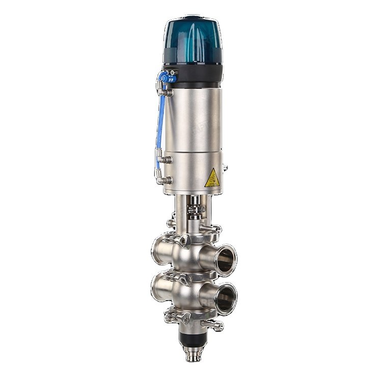Sanitary Stainless Steel Pneumatic Clamped Double Seat Mixing Proof Valve