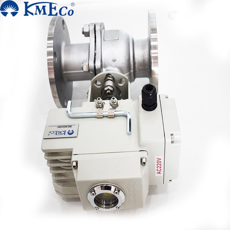 KMECO Customized Stainless Steel Flange Two Head Pneumatic Valve Ball Fitting