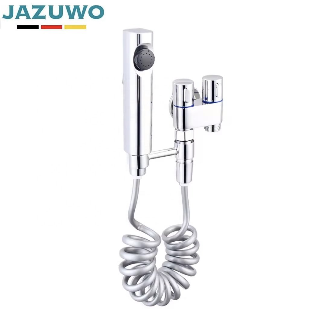 Hygienic Shower for Bathroom Toilet Bidet Shower Head Double Outlet Angle Valve Sets of Bathroom Accessories Bidet Toilet Seat