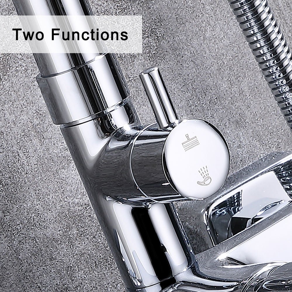 Polished Chrome Single-Handle Wall-Mounted Rainfall Bathroom Shower Set Thermostatic Electric Faucet Brass Shower Head Included