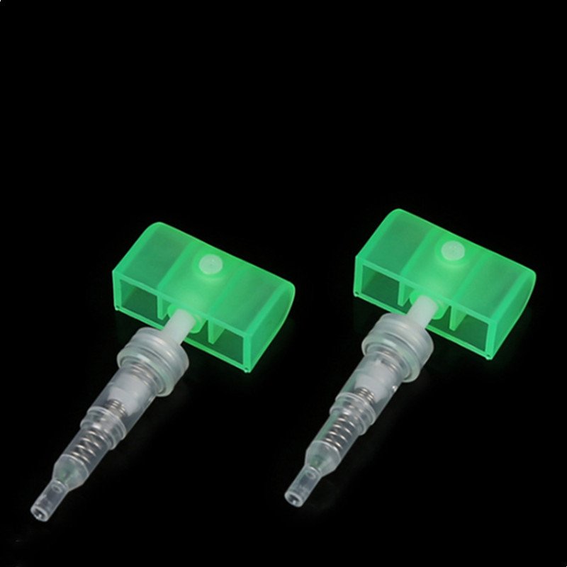 fine mist sprayer pump with cap plastic white black pink green spray pump atomizer for credit card perfume bottles