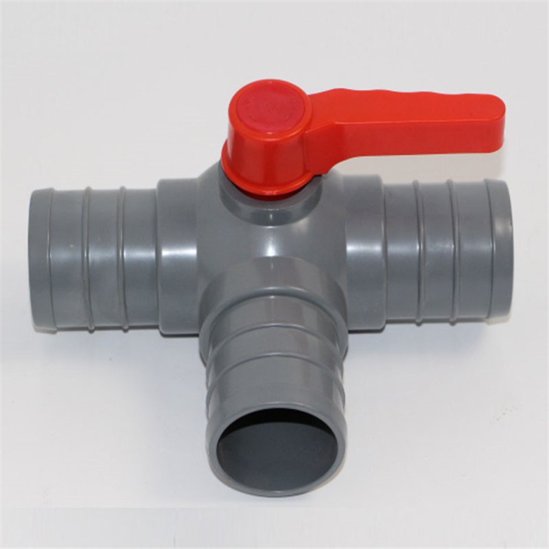 Main belt ball PVC valve three-way, soft belt hose tee connector, soft belt equal diameter tee