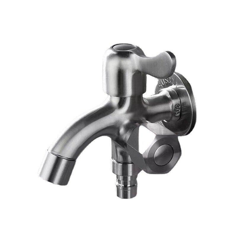Brushed 1/2 quick open washing machine faucet balcony mop pool quick open faucet into wall washing machine faucet