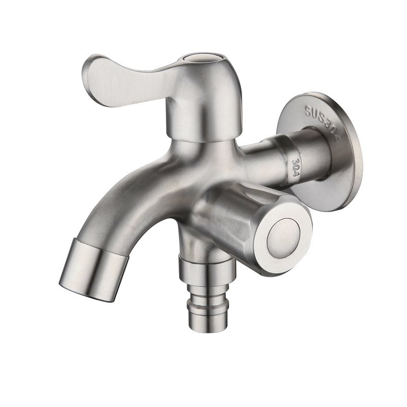 Brushed 1/2 quick open washing machine faucet balcony mop pool quick open faucet into wall washing machine faucet