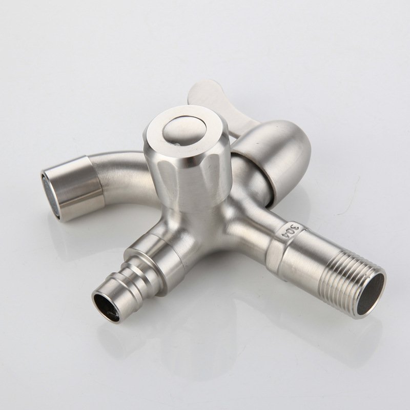 Brushed 1/2 quick open washing machine faucet balcony mop pool quick open faucet into wall washing machine faucet