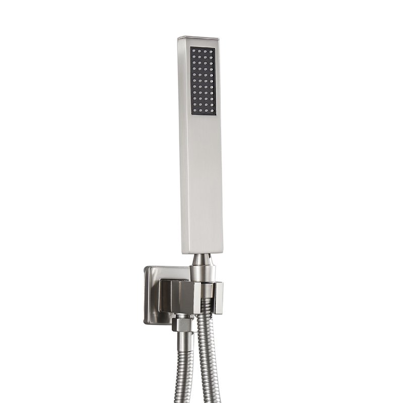Single Handle Rainfall 304 Stainless Steel Hot Cold Brass Faucet Gold Bathroom Column Shower Head Ceramic Valve Single Spray