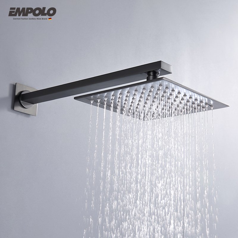 Empolo concealed shower wall shower mixer set black bathroom head shower faucet system
