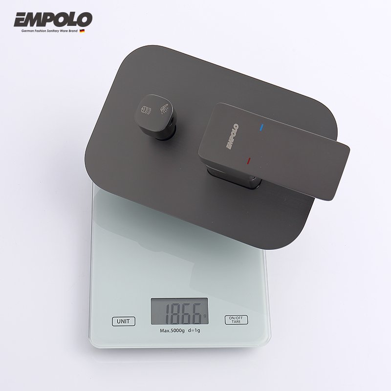 Empolo concealed shower wall shower mixer set black bathroom head shower faucet system