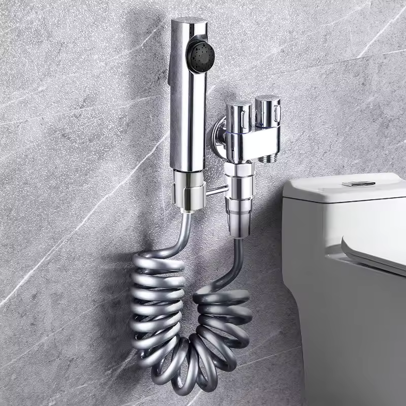Lizhen Hwa-Vic Bathroom Angle Valve One-In 2-Out Toilet Portable Bidet Sprayer Toilet Strong Pressure Handheld Toilet Sprayer