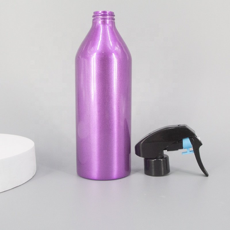 Empty luxury packaging aluminum spray bottle OEM round mist small spray portable hair powder pump 30ml 50ml