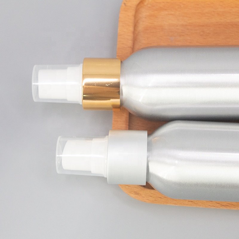 Empty luxury packaging aluminum spray bottle OEM round mist small spray portable hair powder pump 30ml 50ml