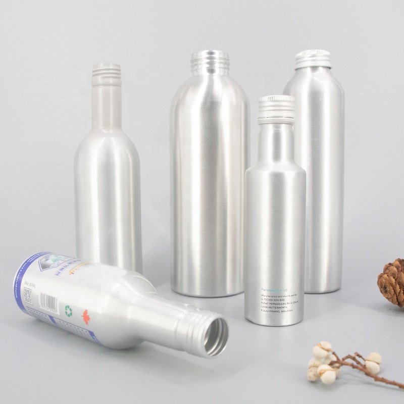 Manufacturers wholesale multi-purpose spiral mouth aluminum bottle aerosol spray cans empty aluminum bottles