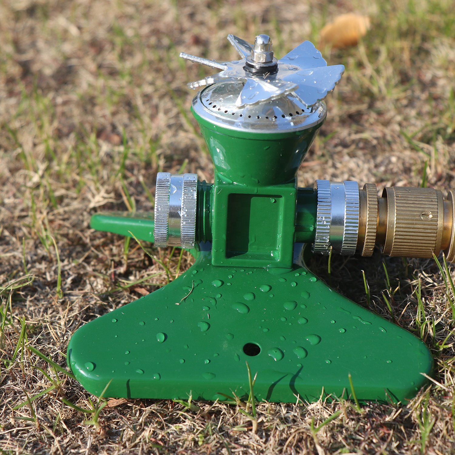 HX Garden 360 Degree Sprinklers Irrigation Lawn Spray Heads Support Swivel Watering Garden Hose Irrigation Systems